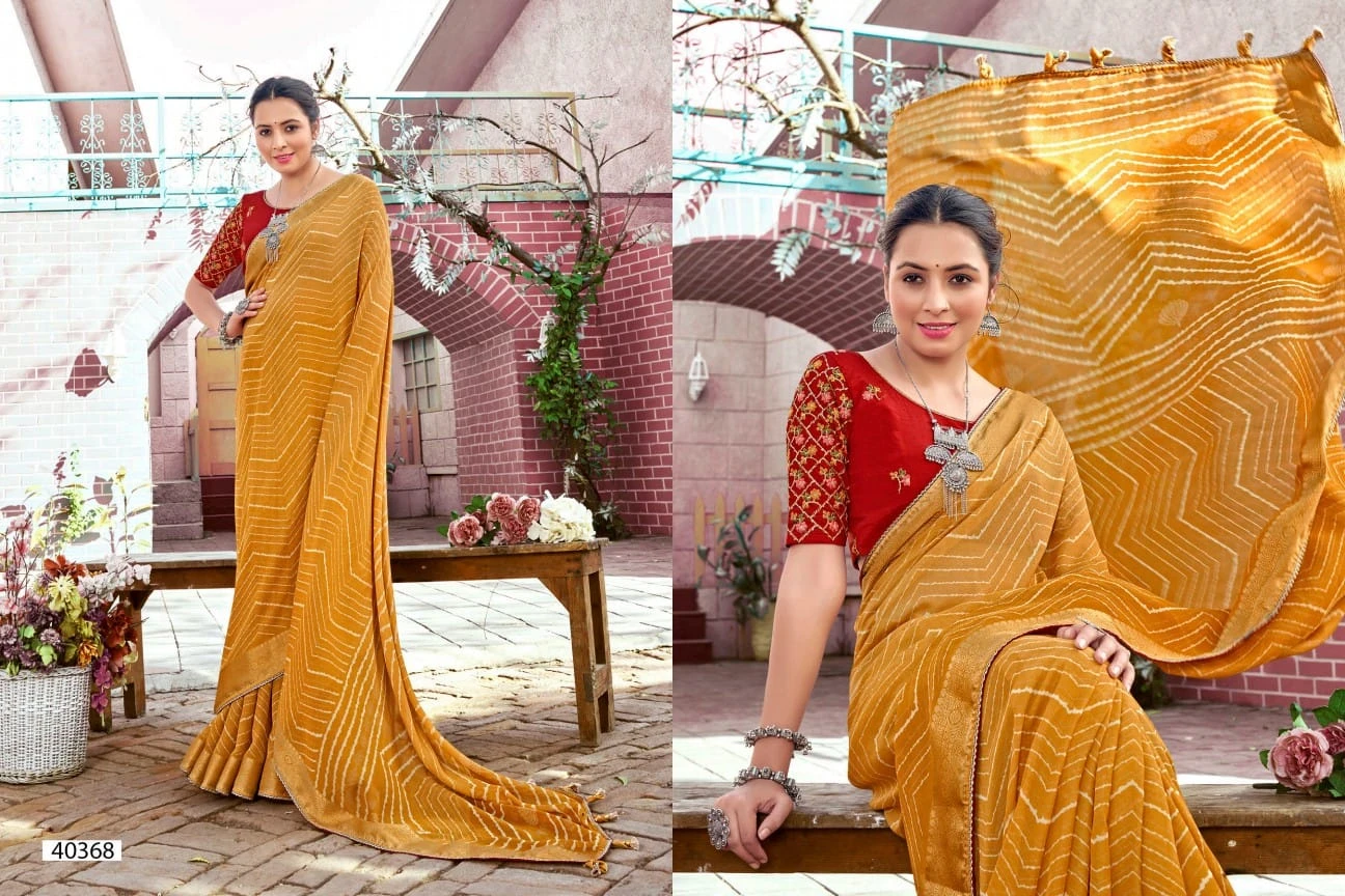 5D Designer Prisha 2 Moss Georgette Wholesale Fancy Sarees Catalog — Wholesale Sarees, MPA wholesale from Surat - Gallery Image 6